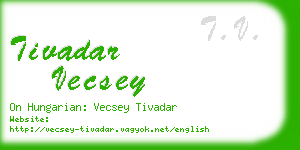 tivadar vecsey business card